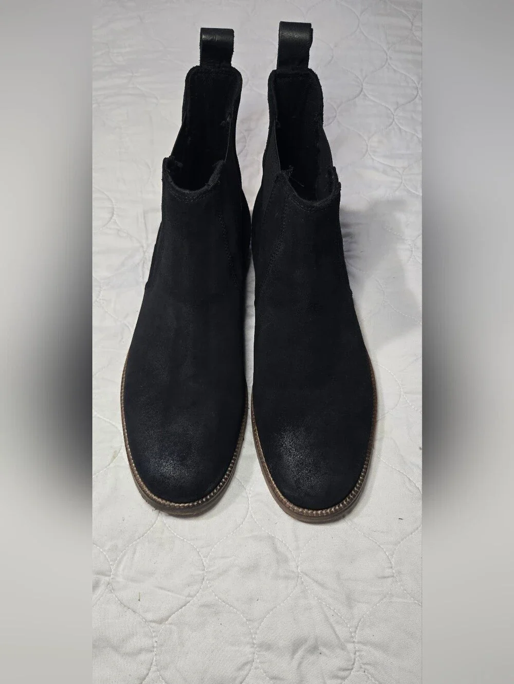 Classic Black Suede Chelsea Ankle Boots - Men Size 10.5 ( Runs Big Like A 11)